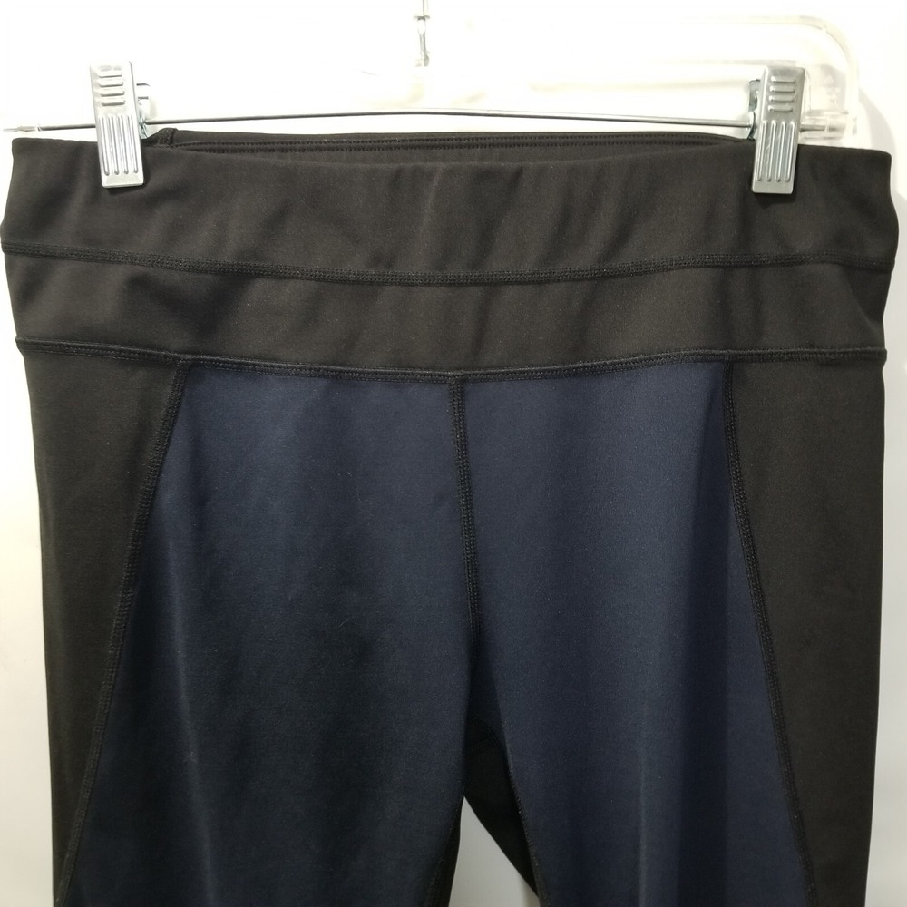 Athleta Sonar Color Block 7/8 Leggings Womens Medium Black Navy Green Gym M - Picture 9 of 10